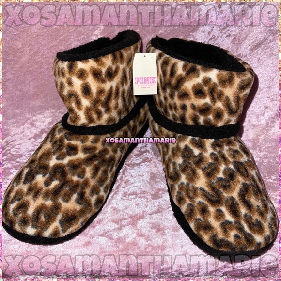 VS PINK Rare Leopard Booties - Picture 2 of 14